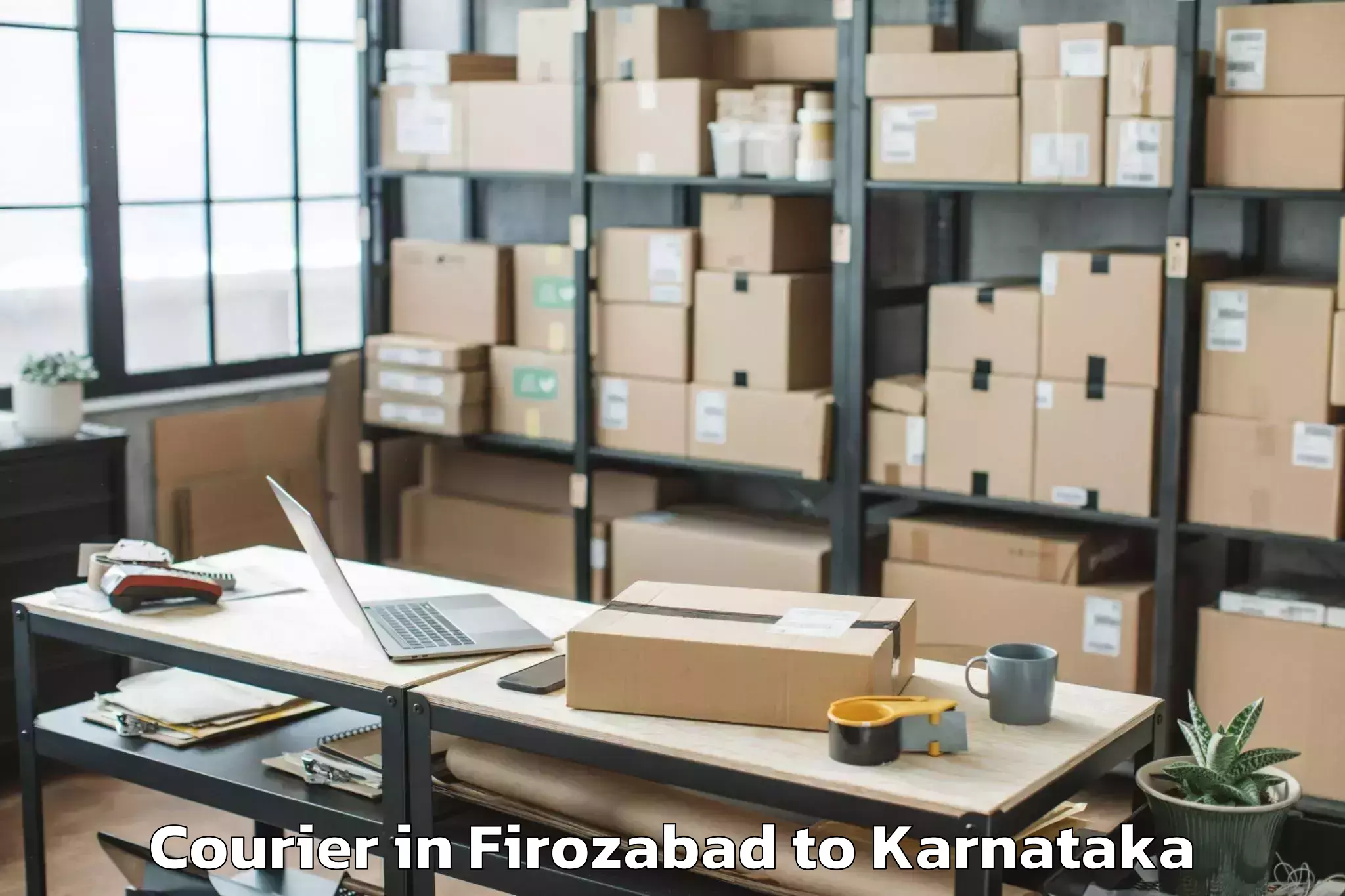 Professional Firozabad to Karnataka Janapada Vishwavidya Courier